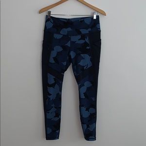 Athleta Navy Blue Camo Contender leggings